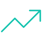 statistics arrow up skullkey security